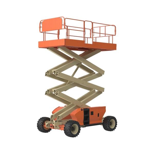 scissor lifts are versatile and can be used in various environments, including storage facilities, construction sites, and even rough terrains